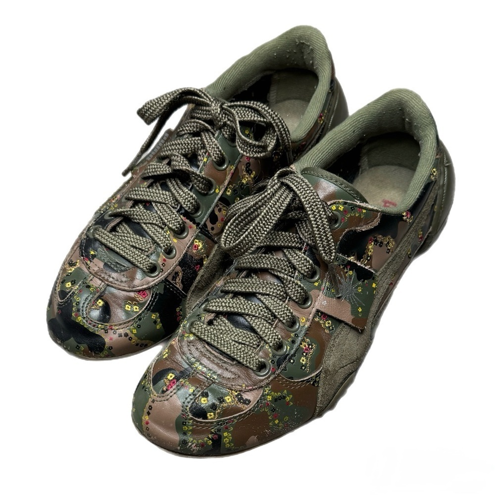 Puma X Mihara Yasuhiro Green and Brown Camouflage Sneakers - Picture 4 of 10